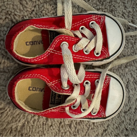 Converse Kids Bright Red Sneakers - Picture 2 of 4